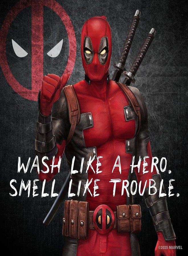 Every Man Jack Deadpool Body Wash Gift for Men – Plant-Based Cleansers & Moisturizers – Paraben & Dye Free – 13.5 fl oz (2 Pack) - Image 2
